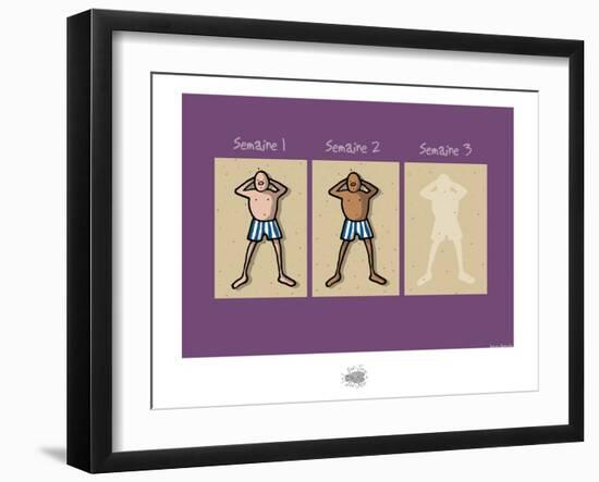 Sud-Mer-Sud-Terre - Trois semaines de bronzage-Sylvain Bichicchi-Framed Art Print