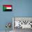 Sudan Flag Design with Wood Patterning - Flags of the World Series-Philippe Hugonnard-Framed Stretched Canvas displayed on a wall