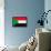 Sudan Flag Design with Wood Patterning - Flags of the World Series-Philippe Hugonnard-Framed Stretched Canvas displayed on a wall