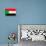 Sudan Flag Design with Wood Patterning - Flags of the World Series-Philippe Hugonnard-Framed Stretched Canvas displayed on a wall