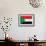 Sudan Flag Design with Wood Patterning - Flags of the World Series-Philippe Hugonnard-Framed Premium Giclee Print displayed on a wall