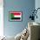 Sudan Flag Design with Wood Patterning - Flags of the World Series-Philippe Hugonnard-Framed Premium Giclee Print displayed on a wall