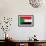 Sudan Flag Design with Wood Patterning - Flags of the World Series-Philippe Hugonnard-Framed Premium Giclee Print displayed on a wall