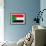 Sudan Flag Design with Wood Patterning - Flags of the World Series-Philippe Hugonnard-Framed Art Print displayed on a wall