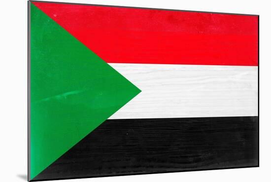 Sudan Flag Design with Wood Patterning - Flags of the World Series-Philippe Hugonnard-Mounted Art Print