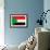 Sudan Flag Design with Wood Patterning - Flags of the World Series-Philippe Hugonnard-Framed Art Print displayed on a wall