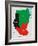 Sudan Map-tony4urban-Framed Art Print