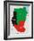 Sudan Map-tony4urban-Framed Art Print