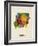 Sudan Watercolor Map-Michael Tompsett-Framed Art Print