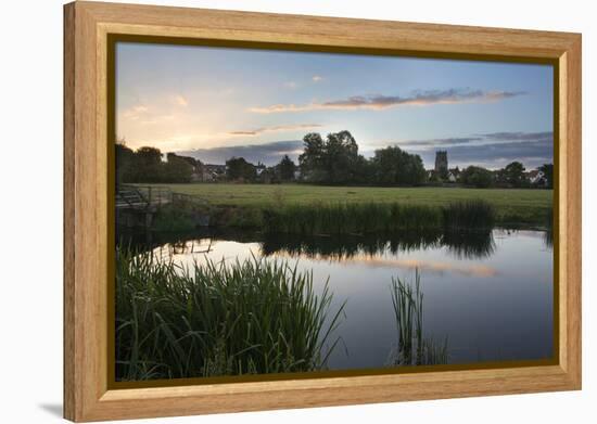 Sudbury Water Meadows at Dawn, Sudbury, Suffolk, England, United Kingdom, Europe-Mark Sunderland-Framed Premier Image Canvas