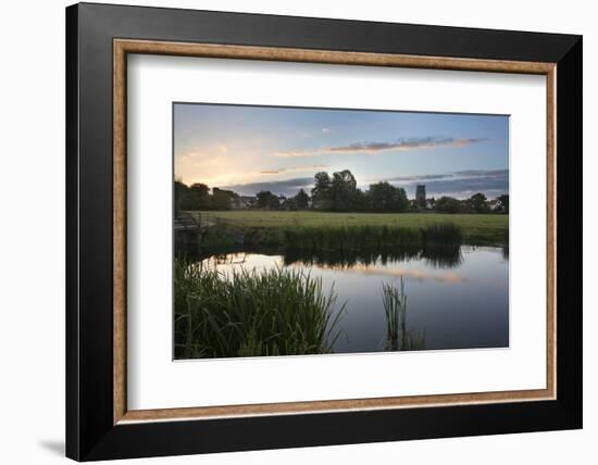 Sudbury Water Meadows at Dawn, Sudbury, Suffolk, England, United Kingdom, Europe-Mark Sunderland-Framed Photographic Print