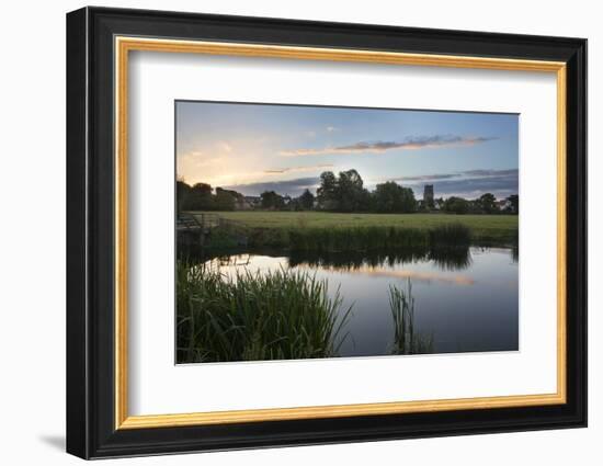 Sudbury Water Meadows at Dawn, Sudbury, Suffolk, England, United Kingdom, Europe-Mark Sunderland-Framed Photographic Print