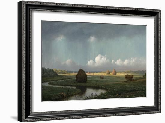 Sudden Shower, Newbury Marshes, 1865-75-Martin Johnson Heade-Framed Giclee Print