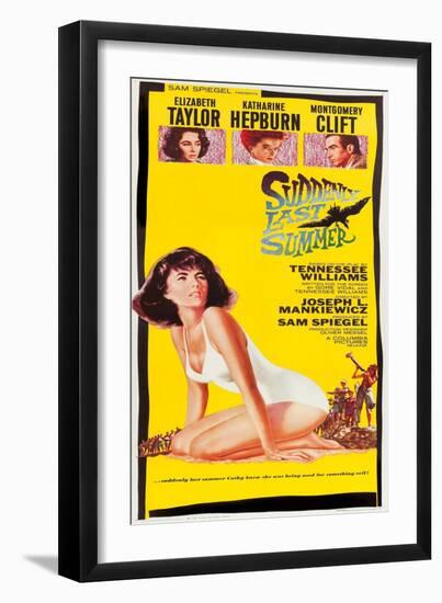 Suddenly Last Summer, Elizabeth Taylor, Katharine Hepburn, Montgomery Clift, 1959-null-Framed Art Print