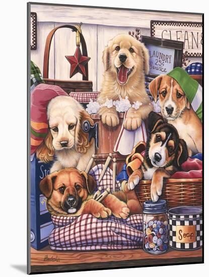 Suds and Pups-Jenny Newland-Mounted Giclee Print