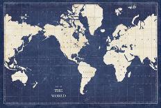 Blueprint World Map-Sue Schlabach-Art Print