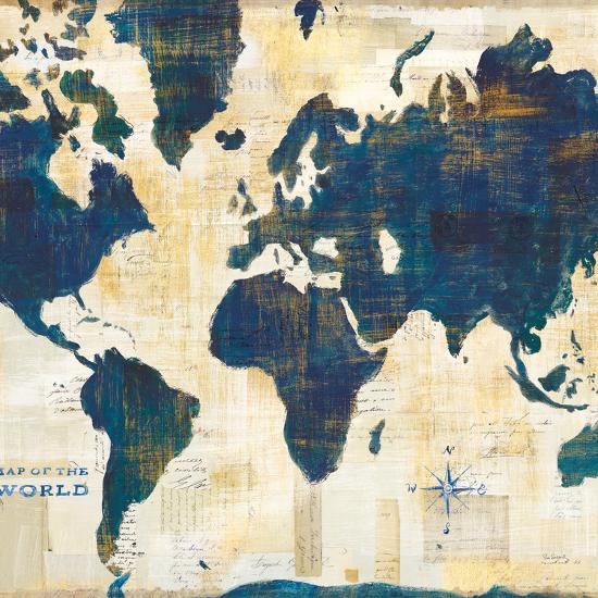 'World Map Collage v2' Art Print - Sue Schlabach | Art.com