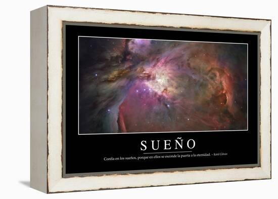 Sueño. Cita Inspiradora Y Póster Motivacional-null-Framed Premier Image Canvas