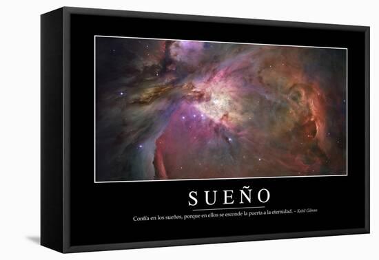 Sueño. Cita Inspiradora Y Póster Motivacional-null-Framed Premier Image Canvas