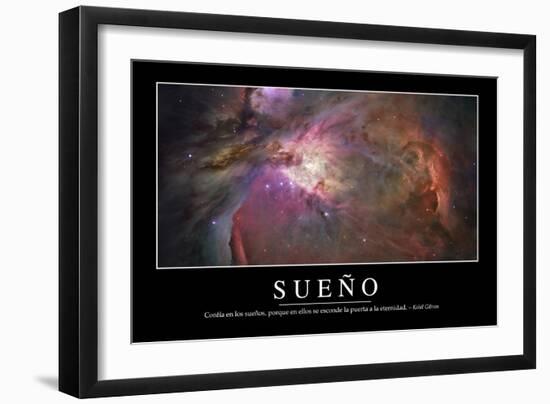 Sueño. Cita Inspiradora Y Póster Motivacional-null-Framed Photographic Print