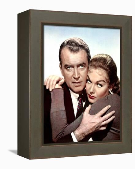 Sueurs Froides VERTIGO by AlfredHitchcock with James Stewart and Kim Novak, 1958 (photo)-null-Framed Stretched Canvas