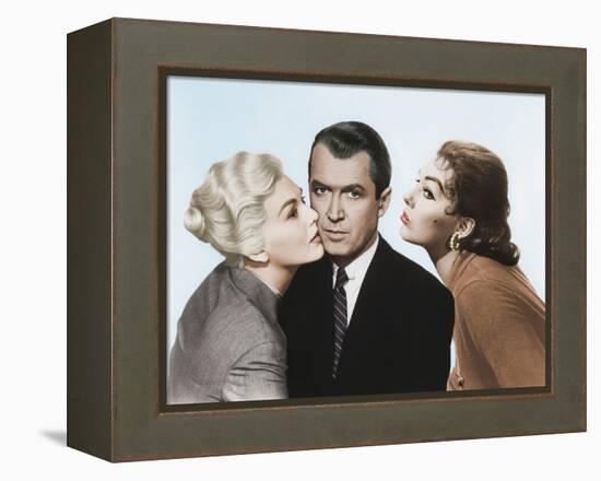 Sueurs Froides VERTIGO by AlfredHitchcock with James Stewart and Kim Novak, 1958 (photo)-null-Framed Stretched Canvas