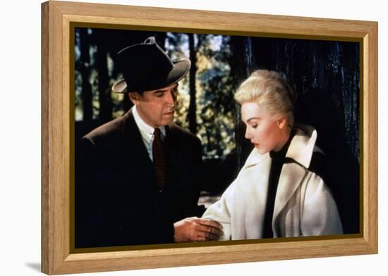 Sueurs Froides VERTIGO by AlfredHitchcock with James Stewart and Kim Novak, 1958 (photo)-null-Framed Stretched Canvas