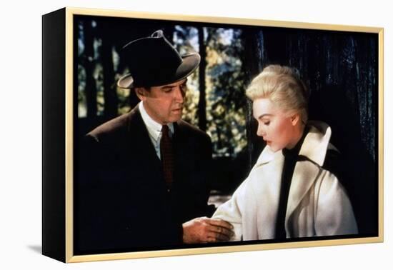 Sueurs Froides VERTIGO by AlfredHitchcock with James Stewart and Kim Novak, 1958 (photo)-null-Framed Stretched Canvas