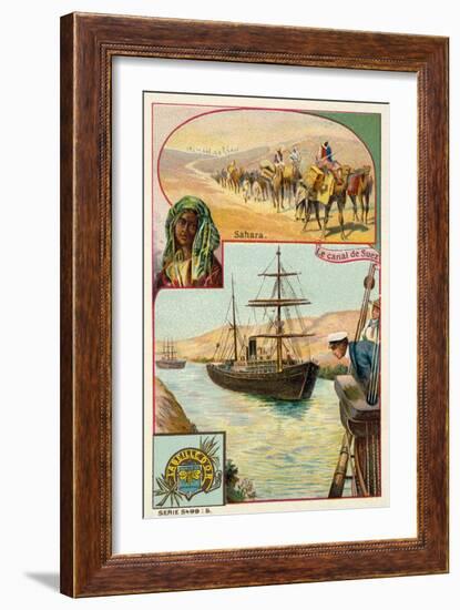 Suez Canal and Sahara Desert, Egypt-null-Framed Giclee Print