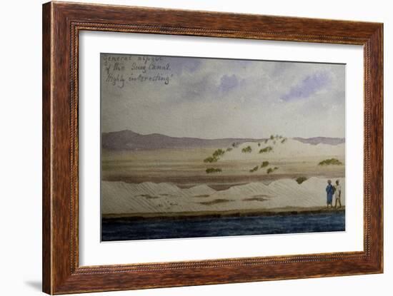 Suez Canal, from Frederick Stibbert's Sketch Book-null-Framed Giclee Print