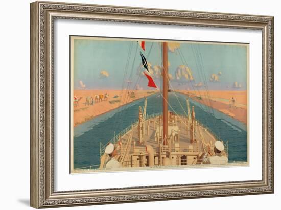 Suez Canal, from the Series 'The Empire's Highway to India', 1928-Charles Pears-Framed Giclee Print