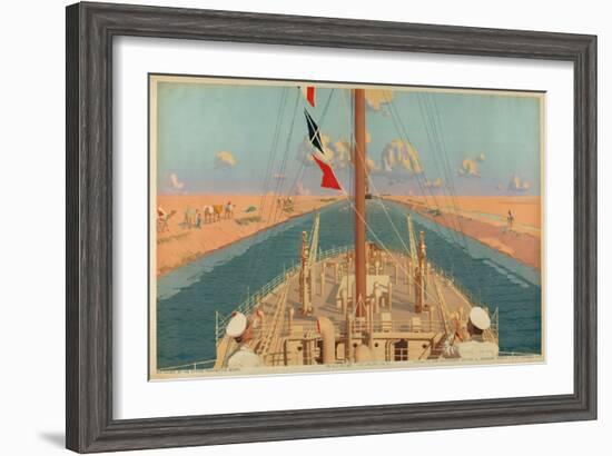 Suez Canal, from the Series 'The Empire's Highway to India', 1928-Charles Pears-Framed Giclee Print