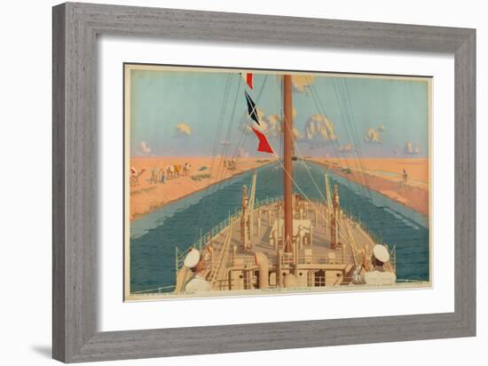 Suez Canal, from the Series 'The Empire's Highway to India', 1928-Charles Pears-Framed Giclee Print