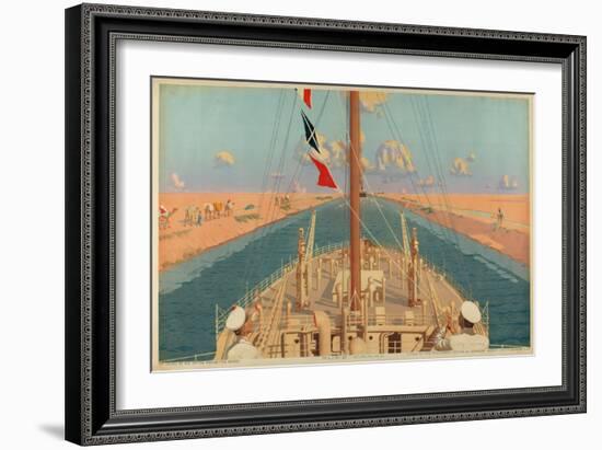 Suez Canal, from the Series 'The Empire's Highway to India', 1928-Charles Pears-Framed Giclee Print