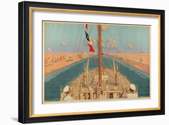 Suez Canal, from the Series 'The Empire's Highway to India', 1928-Charles Pears-Framed Giclee Print