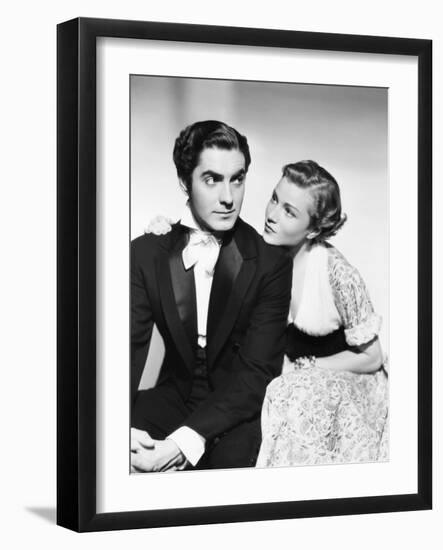 Suez, from Left: Tyrone Power, Annabella, 1938-null-Framed Photo