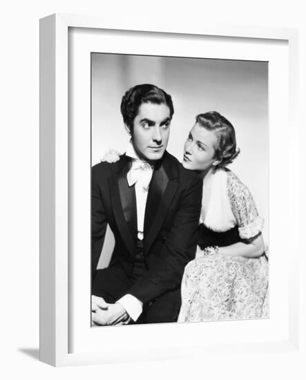 Suez, from Left: Tyrone Power, Annabella, 1938-null-Framed Photo