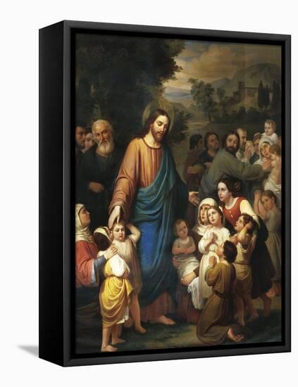 Suffer Little Children to Come Unto Me, 1854-Juan Urruchi-Framed Premier Image Canvas