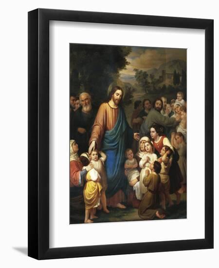 Suffer Little Children to Come Unto Me, 1854-Juan Urruchi-Framed Giclee Print