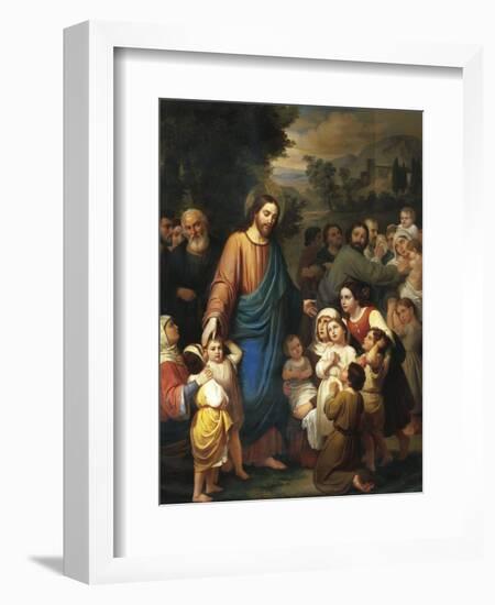 Suffer Little Children to Come Unto Me, 1854-Juan Urruchi-Framed Giclee Print