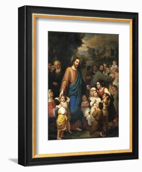 Suffer Little Children to Come Unto Me, 1854-Juan Urruchi-Framed Giclee Print