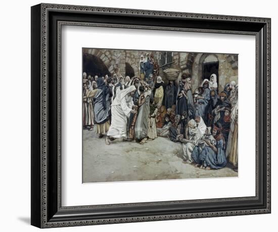 Suffer the Little Children Come Unto Me-James Tissot-Framed Giclee Print