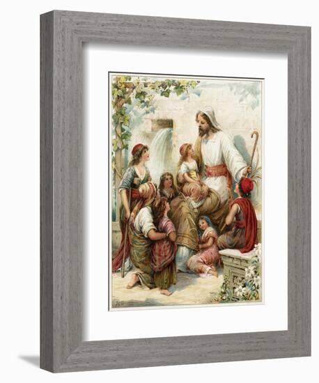 Suffer the Little Children to Come to Me-Ambrose Dudley-Framed Giclee Print