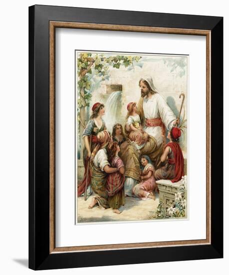 Suffer the Little Children to Come to Me-Ambrose Dudley-Framed Giclee Print