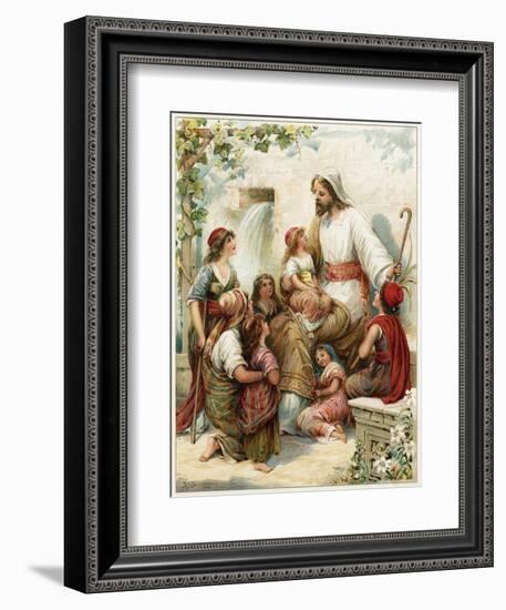 Suffer the Little Children to Come to Me-Ambrose Dudley-Framed Giclee Print