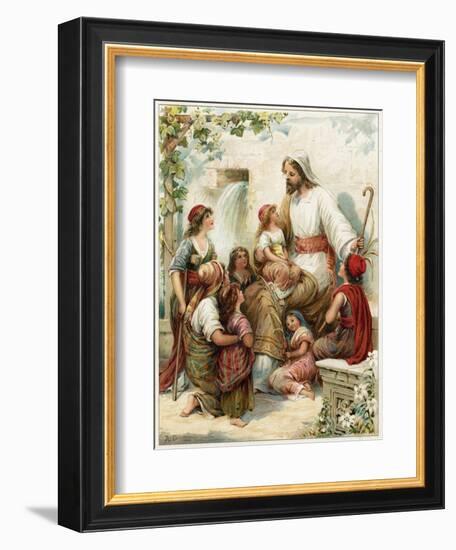 Suffer the Little Children to Come to Me-Ambrose Dudley-Framed Giclee Print