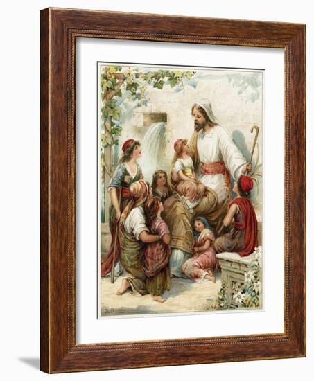 Suffer the Little Children to Come to Me-Ambrose Dudley-Framed Giclee Print