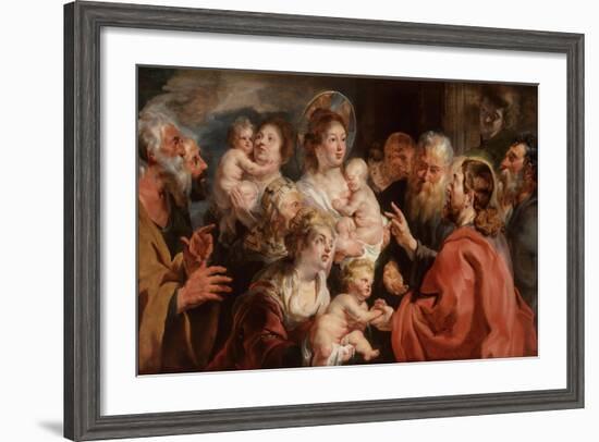 Suffer the Little Children to Come Unto Me, 1615-16-Jacob Jordaens-Framed Giclee Print