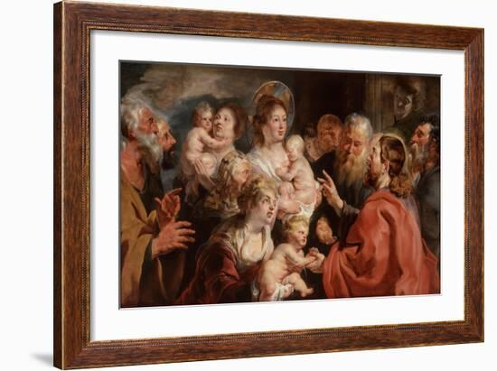 Suffer the Little Children to Come Unto Me, 1615-16-Jacob Jordaens-Framed Giclee Print