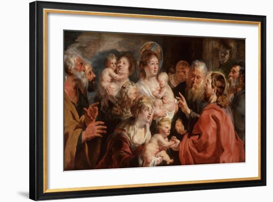 Suffer the Little Children to Come Unto Me, 1615-16-Jacob Jordaens-Framed Giclee Print